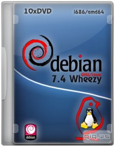  Debian GNU/Linux 7.4.0 Wheezy [i386/amd64] (2014) 10xDVD, 