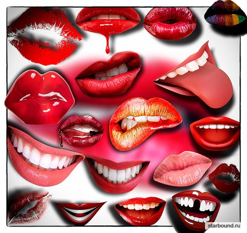Png на прозрачном фоне - Поцелуи и улыбки