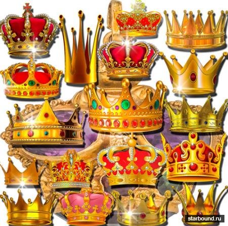 Прозрачные клипарты для фотошопа - Царские короны